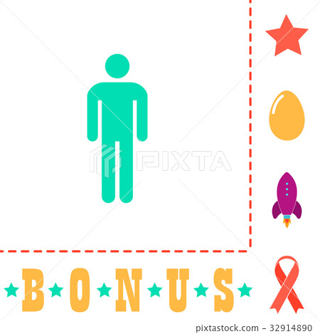 Man computer symbol - Stock Illustration [32914890] - PIXTA