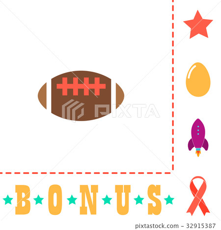 Rugby ball computer symbol Rugby ball computer symbol 32915387