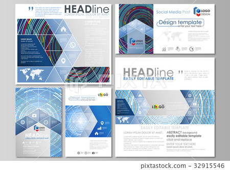 Social media posts set. Business templates. Easy Social media posts set. Business templates. Easy 32915546