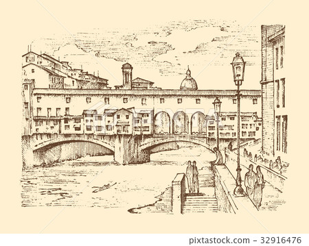 landscape in European town Florence in Italy landscape in European town Florence in Italy 32916476