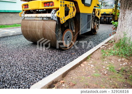 Background of asphalt roller that stack Background of asphalt roller that stack 32916816