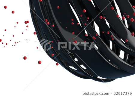 3D striped decorative balls. 3D striped decorative balls. 32917379
