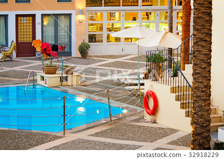Inner courtyard with a small pool at the resort. Inner courtyard with a small pool at the resort. 32918229