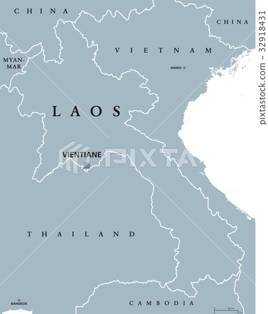 Laos political map 32918431