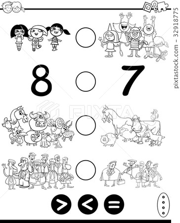 greater less or equal game coloring page 32918775
