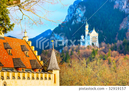 Famous bavaria landmark Neuschwanstein Castle in 32919157