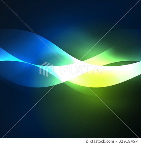Illuminated neon waves Illuminated neon waves 32919457