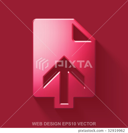 Flat metallic web development 3D icon. Red Glossy Flat metallic web development 3D icon. Red Glossy 32919962