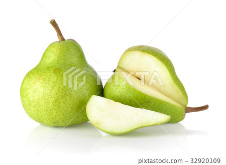 green pears isolated on white background 32920109