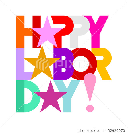 Happy Labor Day text 32920970