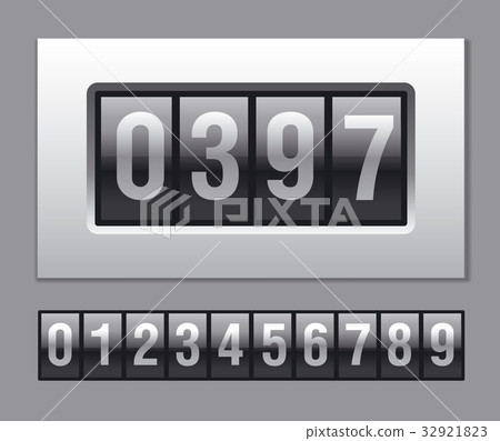 counter display with numbers 32921823