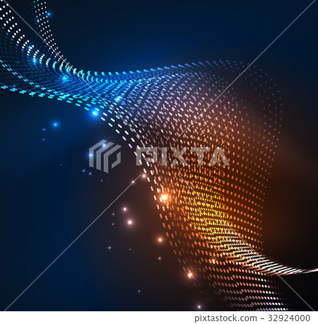 Vector wave particles background Vector wave particles background 32924000