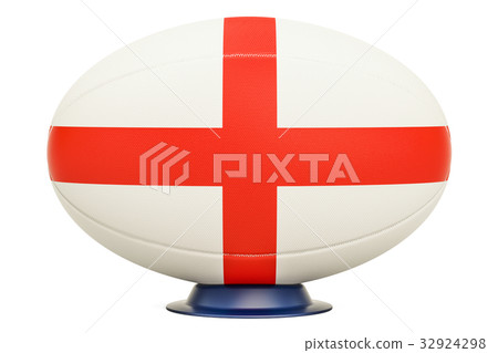 Rugby Ball with flag of England, 3D rendering Rugby Ball with flag of England, 3D rendering 32924298