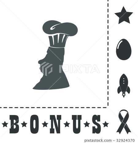 Silhouette of chef in hat 32924370