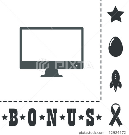 Computer display icon. Monitor simbol Computer display icon. Monitor simbol 32924372