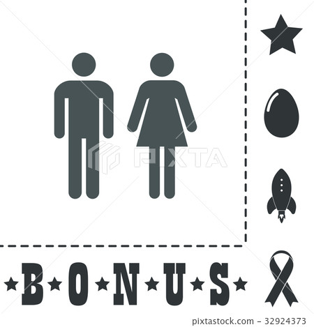 man and woman icons, toilet sign, restroom icon man and woman icons, toilet sign, restroom icon 32924373