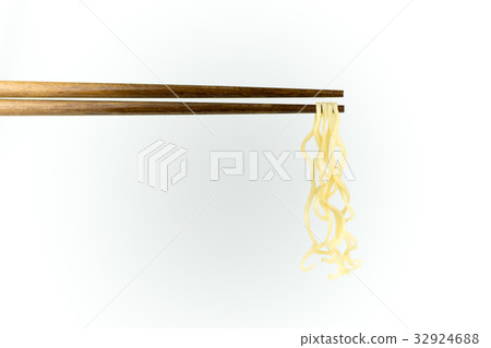 chopsticks noodles isolated on white background 32924688