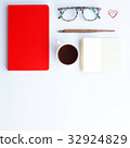 Vintage school items in a flat lay composition 32924829