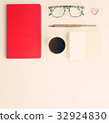 Vintage school items in a flat lay composition 32924830