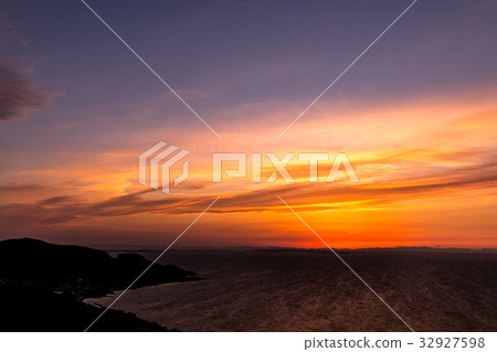Sunset Sunset Atsumi Peninsula Mikawa Bay 32927598