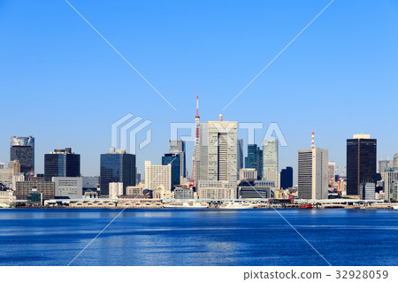 都市風景（東京，江東區，豐洲，冬季版） 32928059