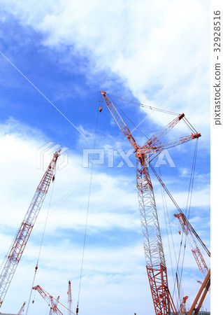 Urban scenery (Tokyo, New National Stadium, under construction) 32928516