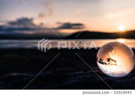 Mount Fuji Globe Lake Lake Yamanaka Sunset Mount Fuji Globe Lake Lake Yamanaka Sunset 32929045