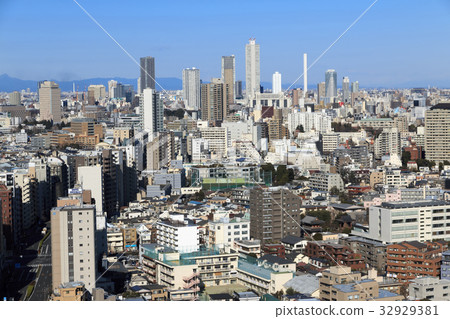都市風景（東京，文京區到飯田橋，神樂坂，江戶，冬季版） 32929381