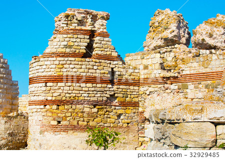 Ruins of the ancient fortress wall, Nesebar Ruins of the ancient fortress wall, Nesebar 32929485