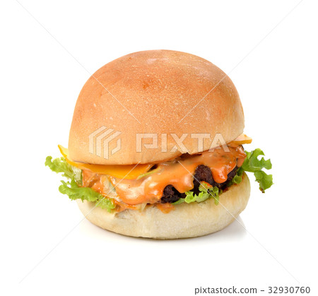 Hamburger isolated on white background Hamburger isolated on white background 32930760