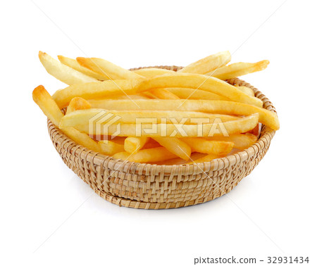 french fries on a white background french fries on a white background 32931434