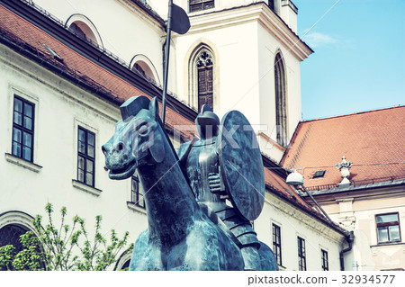 Equestrian statue of margrave Jobst of Luxembourg Equestrian statue of margrave Jobst of Luxembourg 32934577