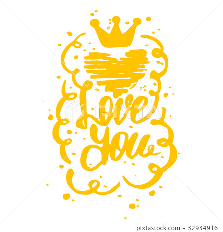 Vector Set of love. Happy Valentines day sign Vector Set of love. Happy Valentines day sign 32934916