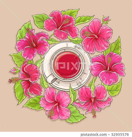 cup of hibiscus tea 32935576