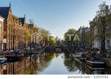 Canals of Amsterdam at morning. Netherlands. Canals of Amsterdam at morning. Netherlands. 32935581