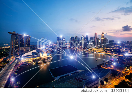Network business connection system on Singapore Network business connection system on Singapore 32935584