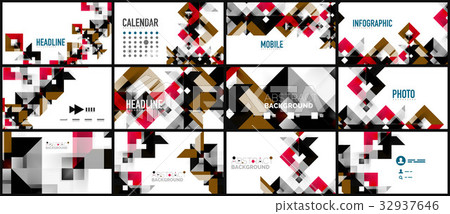 Business presentation geometric template Business presentation geometric template 32937646