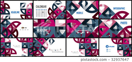 Business presentation geometric template Business presentation geometric template 32937647