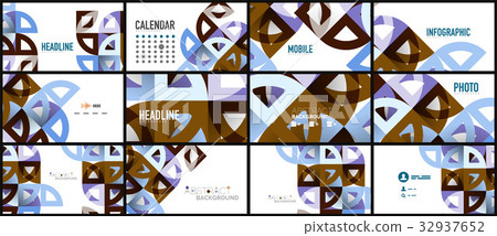 Business presentation geometric template Business presentation geometric template 32937652