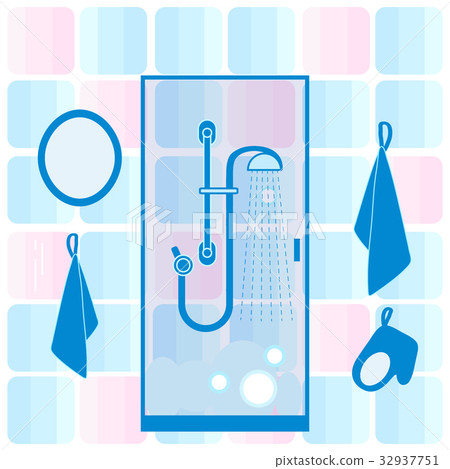 Cute vector illustration of bathroom Cute vector illustration of bathroom 32937751