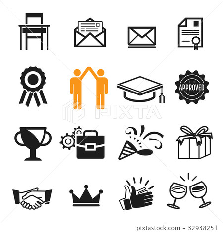 Success in work and study icon concept.  32938251