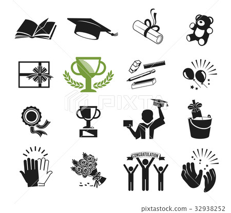 Success in study icon concept.  32938252