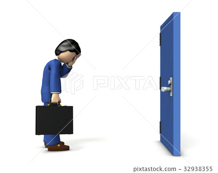 害怕在入口前面的商人 害怕在入口前面的商人 32938355