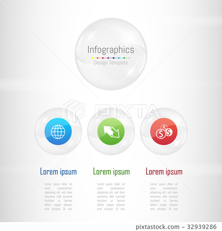 Infographic glass design elements with 3 options Infographic glass design elements with 3 options 32939286