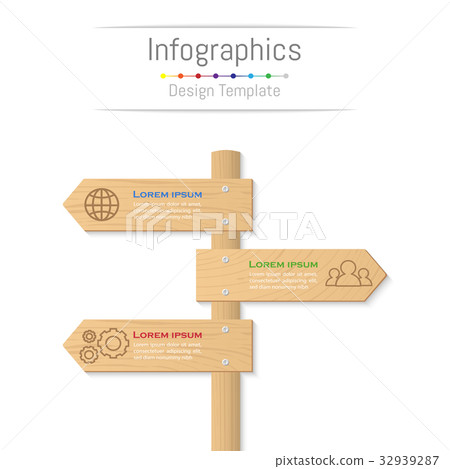 Infographic wood design elements with 3 options Infographic wood design elements with 3 options 32939287