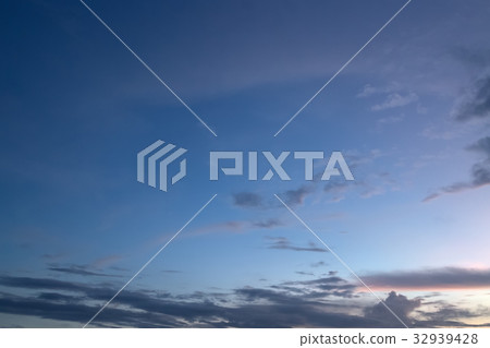 Summer sunset sky blue sky Summer sunset sky blue sky 32939428