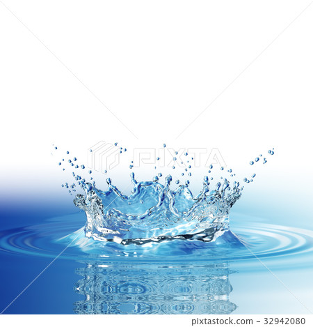 Water splash in dark blue color with a drop of Water splash in dark blue color with a drop of 32942080