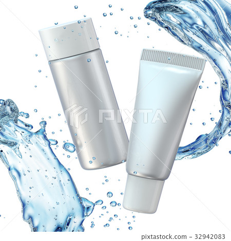 Design cosmetics product advertising in water Design cosmetics product advertising in water 32942083