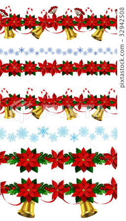 Set of n Seamless Christmas borders Set of n Seamless Christmas borders 32942508