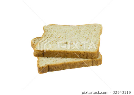 whole wheat bread, isolated on white background 32943119